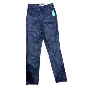 Maurices Women's Edgely Size 0 Long Ankle Slim Straight High Rise Navy